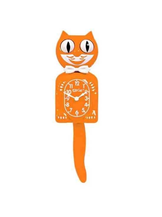 Kit-Cat Klock Other - RETIRED Festival Orange Kit Kat Cat Klock Clock
